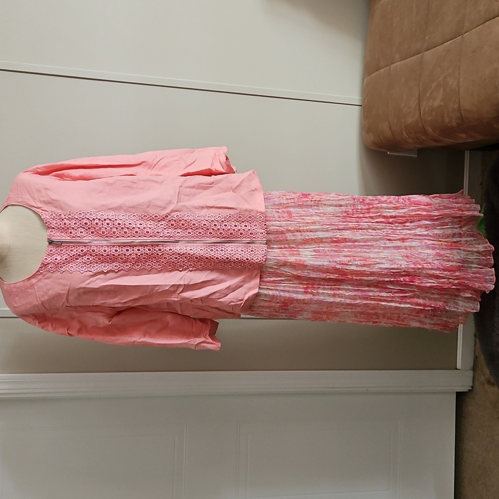 Ruby Rd. Peach Top and Skirt Set Top size 20W & Skirt Size 18W